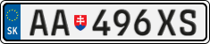License plate of Slovakia, Cars