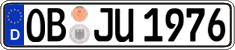 German license plate, Regular plates