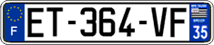 French license plate, SIV (ordinary)