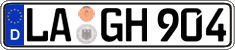 German license plate, Regular plates