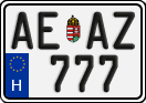 license plates of Hungary, Regular plates (2022)