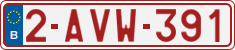 License plate of Belgium, Regular plates (2010)