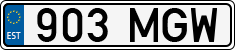 License plate of Estonia, Regular car plates