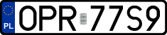 License plates of Poland, Regular car plates