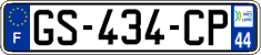 French license plate, SIV (ordinary)