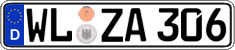 German license plate, Regular plates