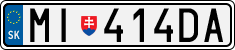 License plate of Slovakia, Cars