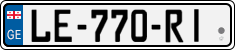 License plate of Georgia, Cars (2014)