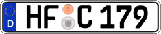 German license plate, Regular plates