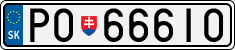 License plate of Slovakia, Cars
