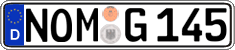 German license plate, Regular plates