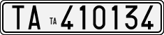License plate of Italy, Cars (1927 year series)
