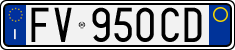 License plate of Italy, Cars (1994 year series)