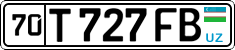License plate of Uzbekistan, Private owners