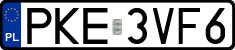 License plates of Poland, Regular car plates