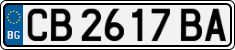 License plate of Bulgaria, Cars