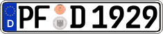 German license plate, Regular plates