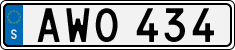 License plate of Sweden, Regular plates