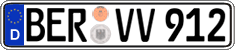 German license plate, Regular plates