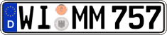 German license plate, Regular plates