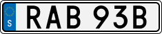License plate of Sweden, Regular plates