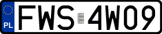 License plates of Poland, Regular car plates