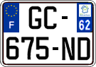 French license plate, SIV (ordinary)