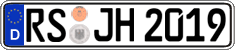 German license plate, Regular plates