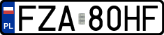 License plates of Poland, Regular car plates