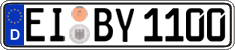 German license plate, Regular plates