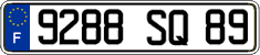 French license plate, FNI