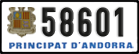 License plate of Andorra, Cars (1234(5))