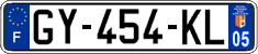 French license plate, SIV (ordinary)