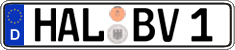 German license plate, Regular plates
