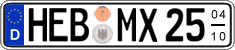 German license plate, Seasonal plates