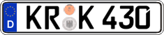 German license plate, Regular plates