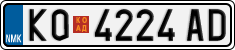 License plate of North Macedonia, Regular plates (2012)