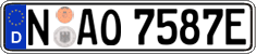 German license plate, Electric vehicles