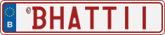 License plate of Belgium, Vanity Plates (2014)