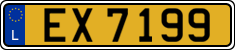 License plate of Luxembourg, 2003 year system