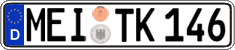 German license plate, Regular plates