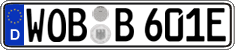 German license plate, Electric vehicles