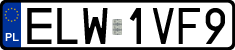 License plates of Poland, Regular car plates