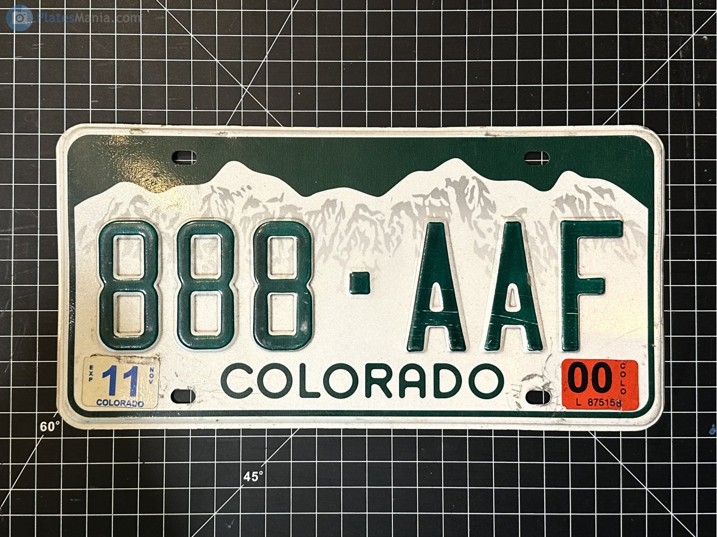 888-AAF, License plate without vehicle 
