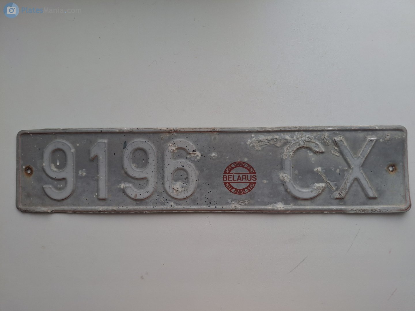 9196 CX, License plate without vehicle 