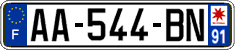 French license plate, SIV (ordinary)