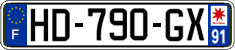 French license plate, SIV (ordinary)