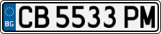License plate of Bulgaria, Cars