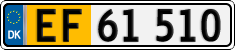 License plate of Denmark, Lower-taxed commercial vehicles