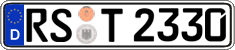 German license plate, Regular plates